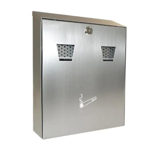Tessi Ash Bin Wall Mounted, Solid Steel Construction, 3.4L Capacity, Cylinder Lock with 2 Keys