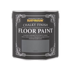 Rust-Oleum Chalky Floor Anthracite 2.5L, Water-Based, Hard Wearing, Flat Matt Finish, 14m² Coverage per Litre