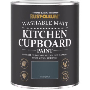 Rustoleum Chalky Blend Cupboard Paint, Evening Blue, 750Ml, Ultra-Durable, Flat Matt Finish, Wood and Melamine Surfaces