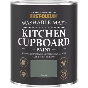 Rustoleum Chalky Blend Cupboard Paint, Serenity, 750ml, Ultra-Durable, Water Resistant, Flat Matt Finish, Wood and Melamine Surfaces