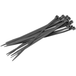 Safeline 710mm x 9.0mm Black Cable Ties - 100Pc - Heavy-Duty Cable Management for Industrial and Office Use