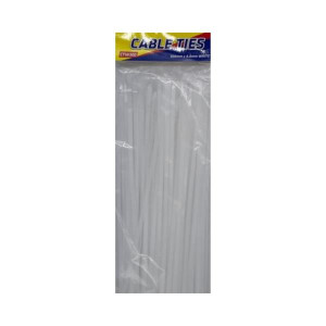 Safeline Cable Ties - Clear/White, 300Mm X 4.8Mm, for Cable Management