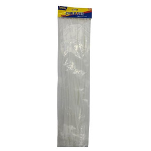 Safeline Cable Ties - 550mm x 7.6mm Clear/White, High-Quality Cable Management, Business & Industrial