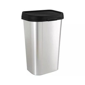 Curver Top Lift Bin Mistral Silver 50L, Resin Construction, 50L Capacity, Silver