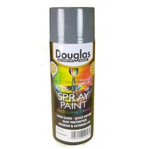 Douglas Grey Primer Spray Paint, 400Ml, Lead and Toluene Free, Rust Prevention, Interior and Exterior Use
