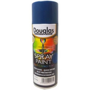 Douglas Dark Blue Spray Paint, 400Ml, Lead and Toluene Free, Rust Prevention, Interior and Exterior Use