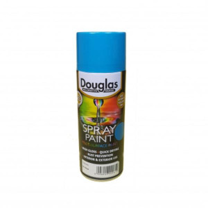 Douglas Lead and Toluene Free Spray Paint, 400Ml, Sky Blue, High Gloss, Quick Drying, Rust Prevention, Interior and Exterior Use