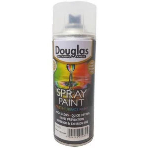 Douglas Spray Paint 400Ml Clear Lacquer, Lead and Toluene Free, High Gloss, Quick Drying, Rust Prevention, Interior and Exterior Use