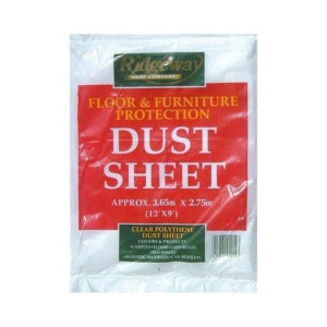 Fleetwood Ridgeway Dust Sheet Plastic, Clear Polythene, 3.65 x 2.75m