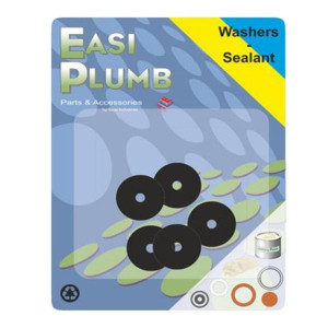 Easi Plumb 3/8" Tap Washers, Non-Toxic, 5-Pack for Modern Basin/Sink Taps