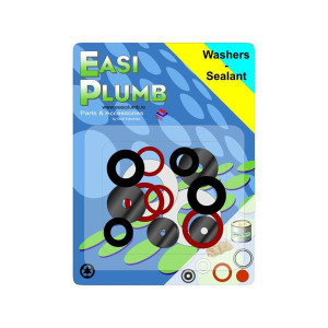 Easi Plumb Assorted Washer Pack for Plumbing Connections, PVC and Fibre Washers Included