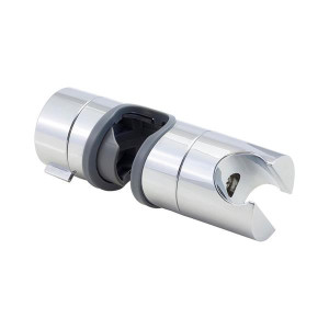 Euroshowers Adjustable Shower Rail Slider, Chrome, Adjustable Height, 12cm x 4 cm, for 19mm to 25mm Shower Rails