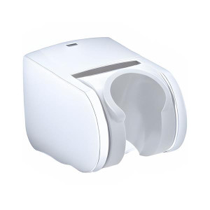Euroshowers Minimal Wall Bracket for Shower Curtain Rod, White, 3"