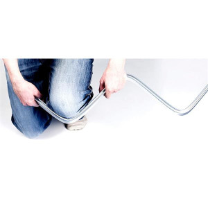 Euroshowers Bendi Track White - Adjustable Shower Curtain Track, Strong Aluminium, White Finish, 3 x 1m Lengths, Includes Fixings and Gliders