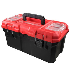 Faithfull Toolbox Plastic 482Mm 19In - Dustproof, Water-Resistant, Heavy-Duty Steel Latches, Polypropylene Construction, 476 x 252 x 235 mm