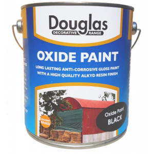 Douglas Oxide Black Paint, 2.5L, Anti-Corrosive Coating for Galvanized Surfaces