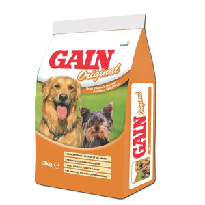 Gain Original Dog Food, Complete Adult Diet for All Breeds, 15kg, No Artificial Colors or Preservatives