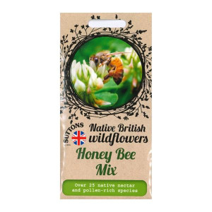 Sutton Seeds Honey Bee Mix, Native Nectar and Pollen-Rich Species, 1-2 sq m Coverage