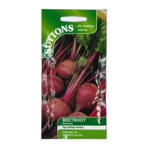 Sutton Seeds Beetroot Boltardy, Deep Red, Organic, Slow to Seed, High in Vitamin C