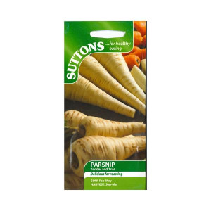 Sutton Seeds Parsnip Tender & True, Easy to Grow, 38-32 weeks Sowing to Cropping
