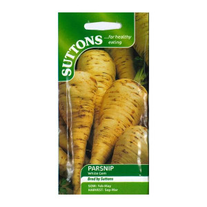 Sutton Seeds Parsnip White Gem, 32-36 weeks maturity, Vegetable Seeds