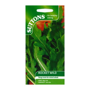 Sutton Seeds Rocket Wild Cut and Come Again Salad Seeds for May to July Sowing