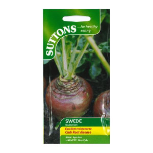 Sutton Seeds Swede Invitation, Winter Hardy, Clubroot Resistant, 20-24 Weeks Maturity