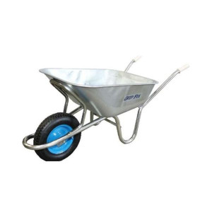 Gripfix Galvanised Wheelbarrow 90L - Galvanised - 90L Capacity