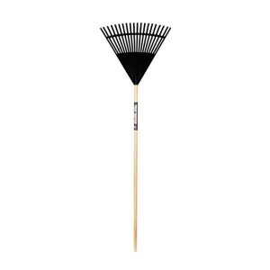 True Temper Leaf Rake Basic, 20 Tine, 46cm Head, Hardwood Handle, 151cm Long