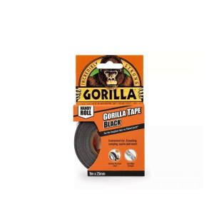 Gorilla Black Duct Tape, 9M X 25Mm, Heavy Duty, Waterproof, for Home and Office Use