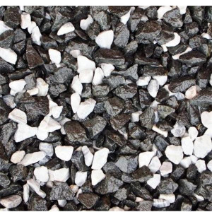 Glenview Decorative Stone Black & White Mix, 25Kg Bag, Landscaping and Gardening