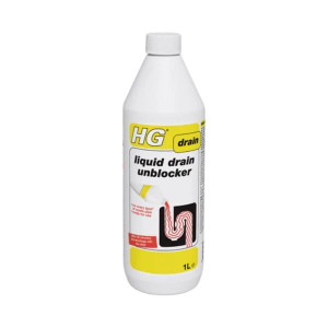 HG Drain Unblocker Liquid Drain Cleaner, Ready-to-Use, 1L, Plastic Pipe Safe