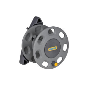 Hozelock 30M Compact Wall Mounted Reel for Garden Hose Storage, 30m Capacity, Easy Manual Rewind
