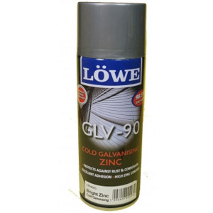 Lowe Zinc Rich Galvanised Spray Silver 400ml for Metal Protection