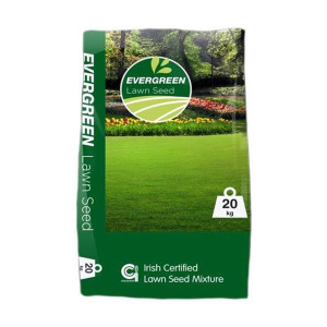 Evergreen Lawn Seed Leisure N02, 20kg, High-Quality Ryegrass and Fescue, Quick Establishing, Hardwearing, Domestic Lawns, 20kg Bag