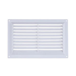 Map Louvre Vent With Fixed Fly Screen for Gas Appliances, 229Mm X 152Mm, Black