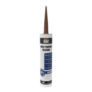 Arc Multi-Purpose Silicone Sealant, Brown, 280Ml, Mould Resistant, Water Resistant, High Elasticity
