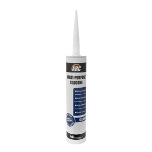 Arc Multi-Purpose Silicone Clear Sealant, 280Ml, Mould Resistant, Water Resistant, High Elasticity