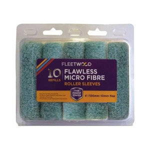 Fleetwood Sleeve Flawless 4" Paint Brush Set, 10-Pack for Painting and Varnish