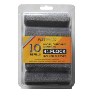 Fleetwood Sleeve Flock 4" 10Pk for Painting Flat Surfaces, Oil Based Paints and Varnishes