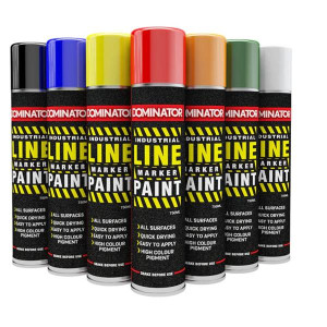 Dominator Line Marking Paint, Red, 750ml for Construction and Industrial Use