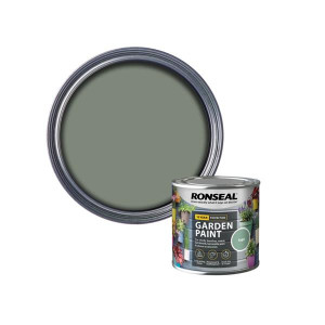 Ronseal Garden Paint, Sage, Water-Based, Waterproof, 2.5L, for Garden Fencing, Wood, Brick, Metal, Outdoor Use
