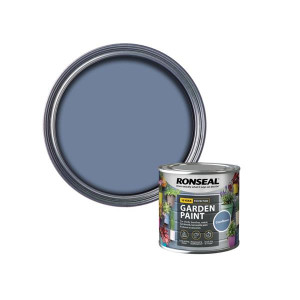 Ronseal Garden Paint Cornflower, 2.5L, Water-Based, Waterproof, 5-Year Colour Lasting, Rainproof in 1 Hour