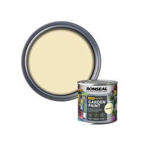 Ronseal Garden Paint Elderflower, 2.5L, Water-Based, Waterproof, 5-Year Colour Lasting, Rainproof in 1 Hour