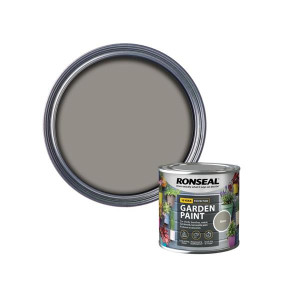 Ronseal Garden Paint Slate, 750ml, Water-Based, Waterproof, 5-Year Colour Lasting, Rainproof in 1 Hour