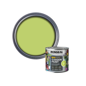 Ronseal Garden Paint Lime Zest 750Ml, Water-Based, Waterproof, 5-Year Colour Lasting, Rainproof in 1 Hour