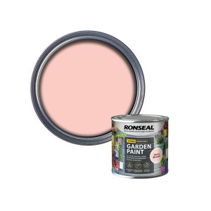 Ronseal Garden Paint Cherry Blossom, 250ml, Water-Based, Waterproof, 5-Year Colour Lasting, Rainproof in 1 Hour