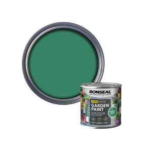Ronseal Garden Paint, Rainforest Green, 250Ml, Exterior Use, Water-Based, Easy Clean Up, for Outdoor Furniture