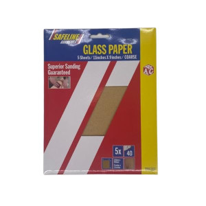 Safeline Coarse Sandpaper, 5 Sheets, 11 in x 9 in