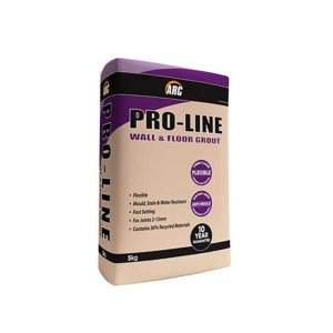ARC Pro-Line Grout 5kg White, High-Performance, Anti-Mould, Cement-Based, Wall and Floor Use, Ceramic, Porcelain, Mosaic, Natural Stone Tiles